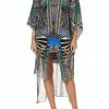 Camilla EBoutique (US) KIMONO WITH LONG UNDERLAYER ANIMAL ARMY