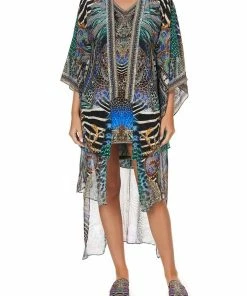 Camilla EBoutique (US) KIMONO WITH LONG UNDERLAYER ANIMAL ARMY