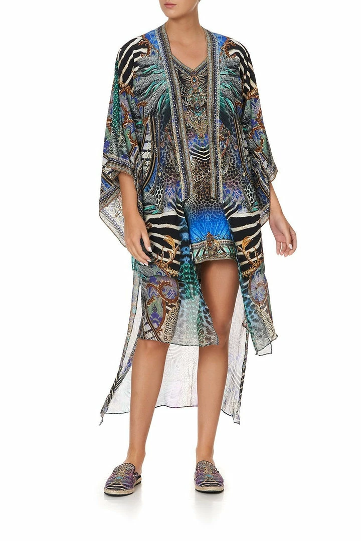 Camilla EBoutique (US) KIMONO WITH LONG UNDERLAYER ANIMAL ARMY