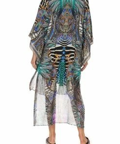 Camilla EBoutique (US) KIMONO WITH LONG UNDERLAYER ANIMAL ARMY