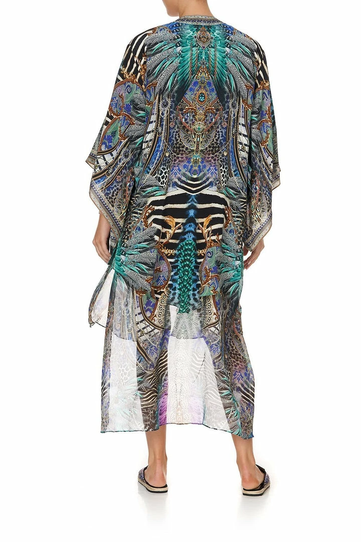 Camilla EBoutique (US) KIMONO WITH LONG UNDERLAYER ANIMAL ARMY
