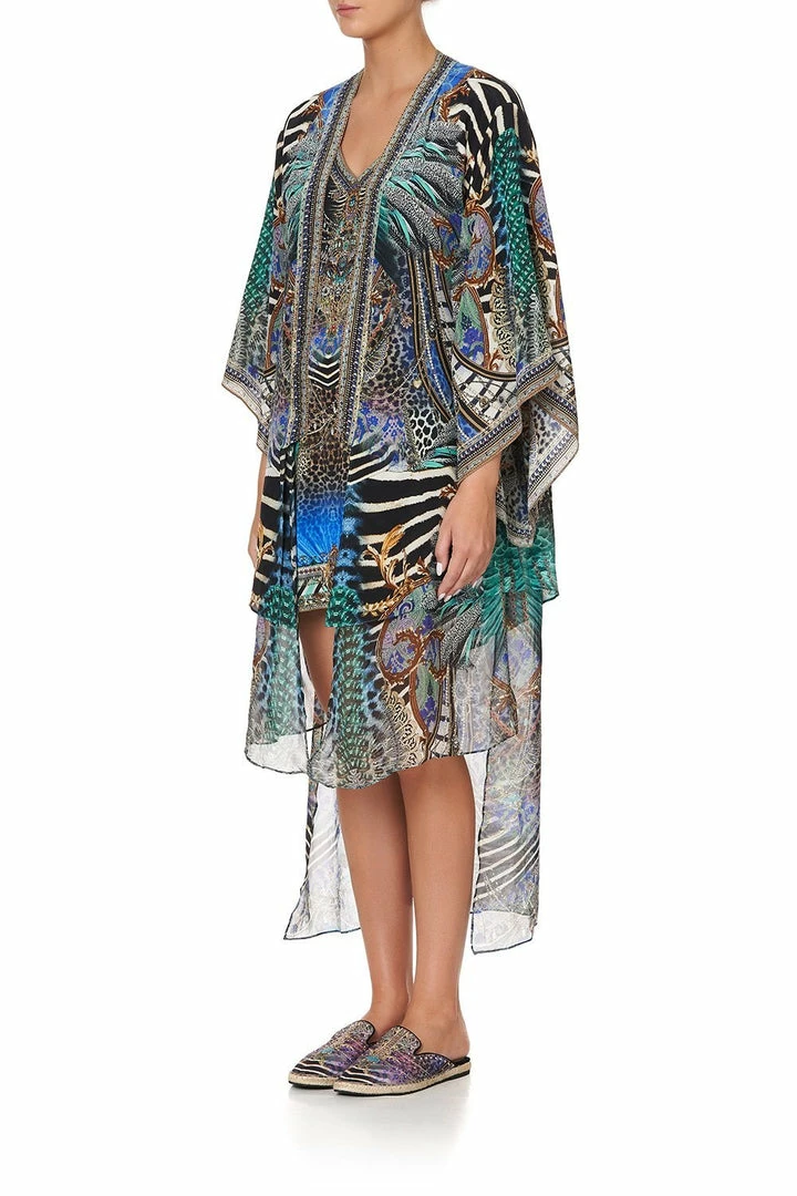 Camilla EBoutique (US) KIMONO WITH LONG UNDERLAYER ANIMAL ARMY