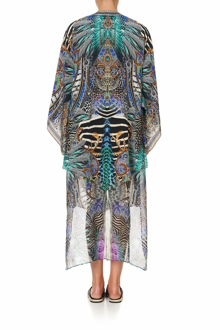 Camilla EBoutique (US) KIMONO WITH LONG UNDERLAYER ANIMAL ARMY