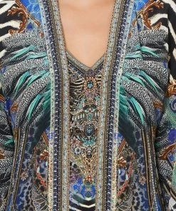 Camilla EBoutique (US) KIMONO WITH LONG UNDERLAYER ANIMAL ARMY