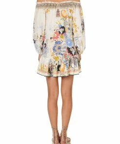 Camilla EBoutique (US) OFF SHOULDER DRESS WITH STRAPS BRITAIN BOUQUET Up To 30% Off