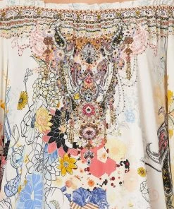 Camilla EBoutique (US) OFF SHOULDER DRESS WITH STRAPS BRITAIN BOUQUET Up To 30% Off