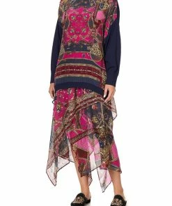 Camilla EBoutique (US) SILK FRONT KNIT JUMPER WITH EXAGGERATED SLEEVE DINING HALL DARLING