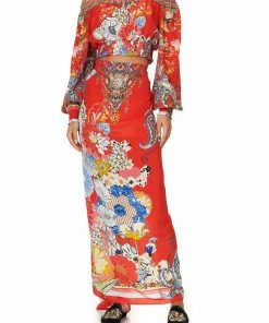 Camilla EBoutique (US) Up To 30% Off SHIRRED WAIST TOP PAISLEY IN PATCHES