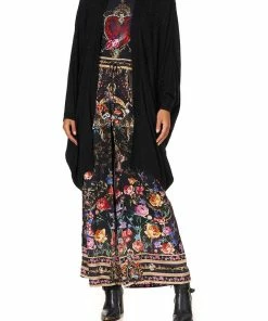 Camilla EBoutique (US) SOFT KNIT PONCHO WITH CRYSTALS BLUSHING MANOR