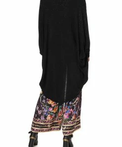 Camilla EBoutique (US) SOFT KNIT PONCHO WITH CRYSTALS BLUSHING MANOR