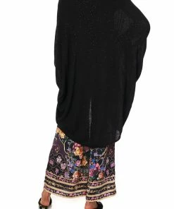 Camilla EBoutique (US) SOFT KNIT PONCHO WITH CRYSTALS BLUSHING MANOR