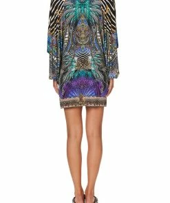 Camilla EBoutique (US) BAT SLEEVE DRESS ANIMAL ARMY Up To 30% Off