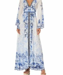 Camilla EBoutique (US) KIMONO SLEEVE DRESS WITH SHIRRING DETAIL HIGH TEA