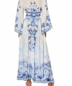 Camilla EBoutique (US) KIMONO SLEEVE DRESS WITH SHIRRING DETAIL HIGH TEA