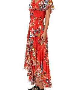 Camilla EBoutique (US) Up To 30% Off FRILL SLEEVE LONG DRESS PAISLEY IN PATCHES