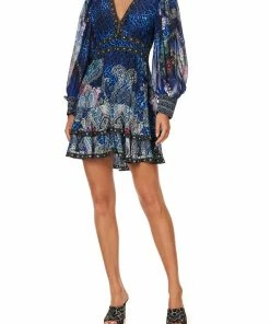 Camilla EBoutique (US) BUTTON FRONT FRILL DRESS CAMDEN MOON