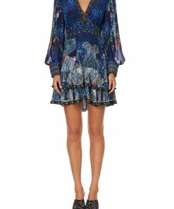 Camilla EBoutique (US) BUTTON FRONT FRILL DRESS CAMDEN MOON