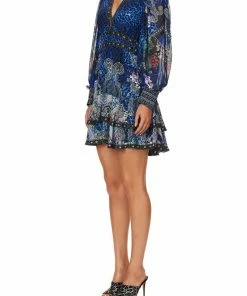 Camilla EBoutique (US) BUTTON FRONT FRILL DRESS CAMDEN MOON