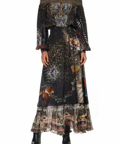 Camilla EBoutique (US) Up To 30% Off OFF SHOULDER SHIRRED DRESS TREASURE CHASER