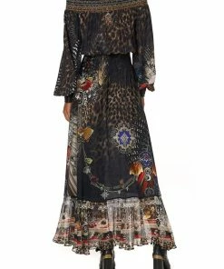 Camilla EBoutique (US) Up To 30% Off OFF SHOULDER SHIRRED DRESS TREASURE CHASER