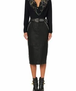 Camilla EBoutique (US) BELTED LEATHER SKIRT LEATHER Sale Clothing