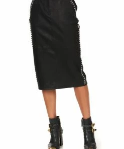 Camilla EBoutique (US) BELTED LEATHER SKIRT LEATHER Sale Clothing