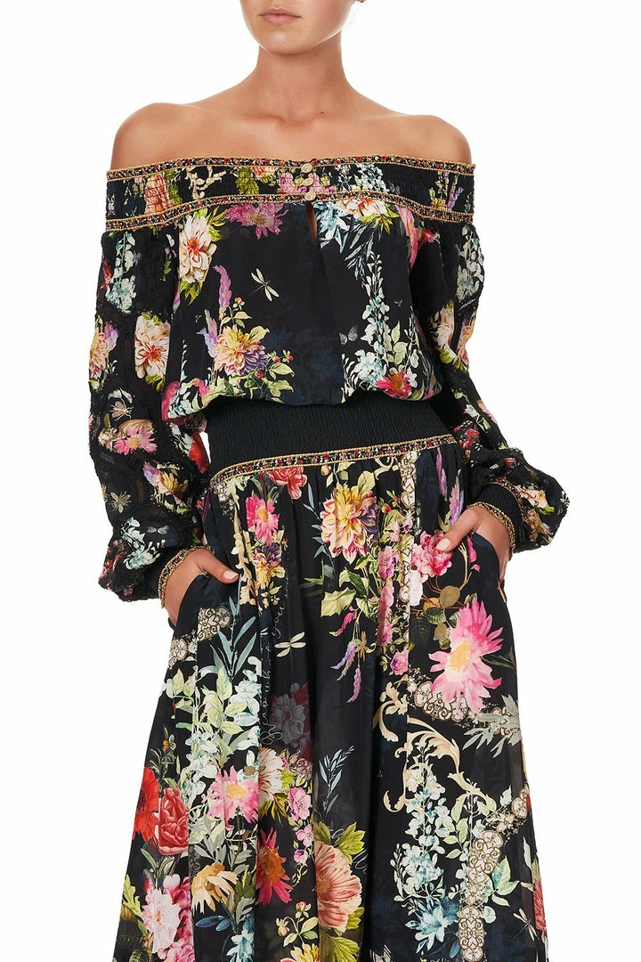 Camilla EBoutique (US) OFF SHOULDER SHIRRED DRESS HAMPTON HIVE Up To 30% Off