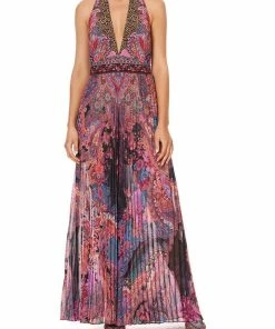 Camilla EBoutique (US) Sale Clothing TIE NECK HALTER JUMPSUIT SWINGING SIXTIES