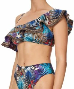 Camilla EBoutique (US) ONE SHOULDER FRILL BRA RAINBOW ROOM Sale Swimwear