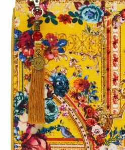 Camilla EBoutique (US) SMALL CANVAS CLUTCH CROWNED ROSES