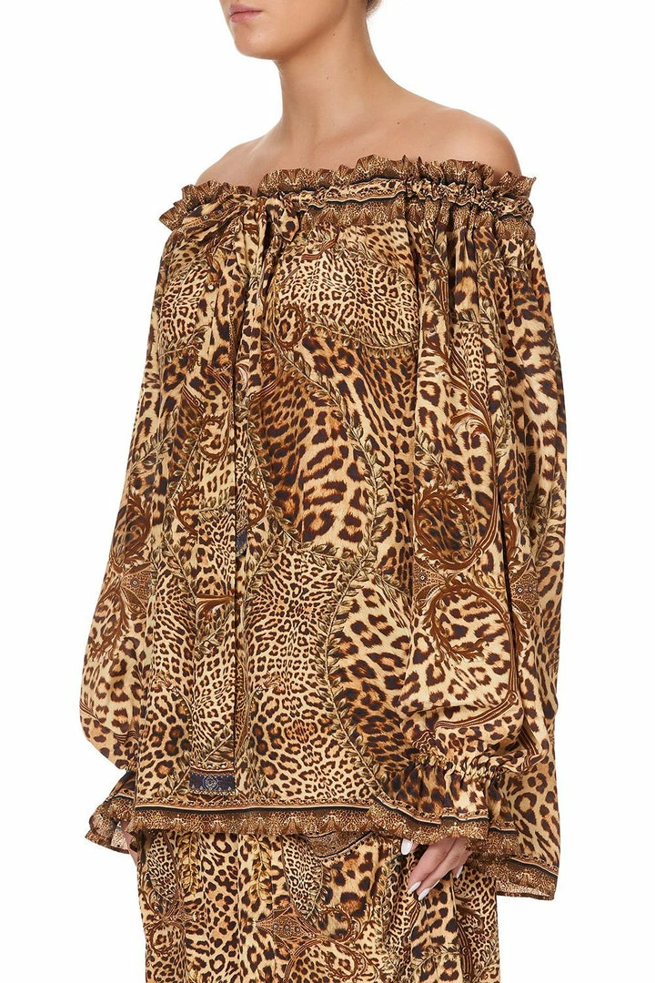 Camilla EBoutique (US) ROUND NECK GATHERED BLOUSE LADY LODGE Up To 30% Off