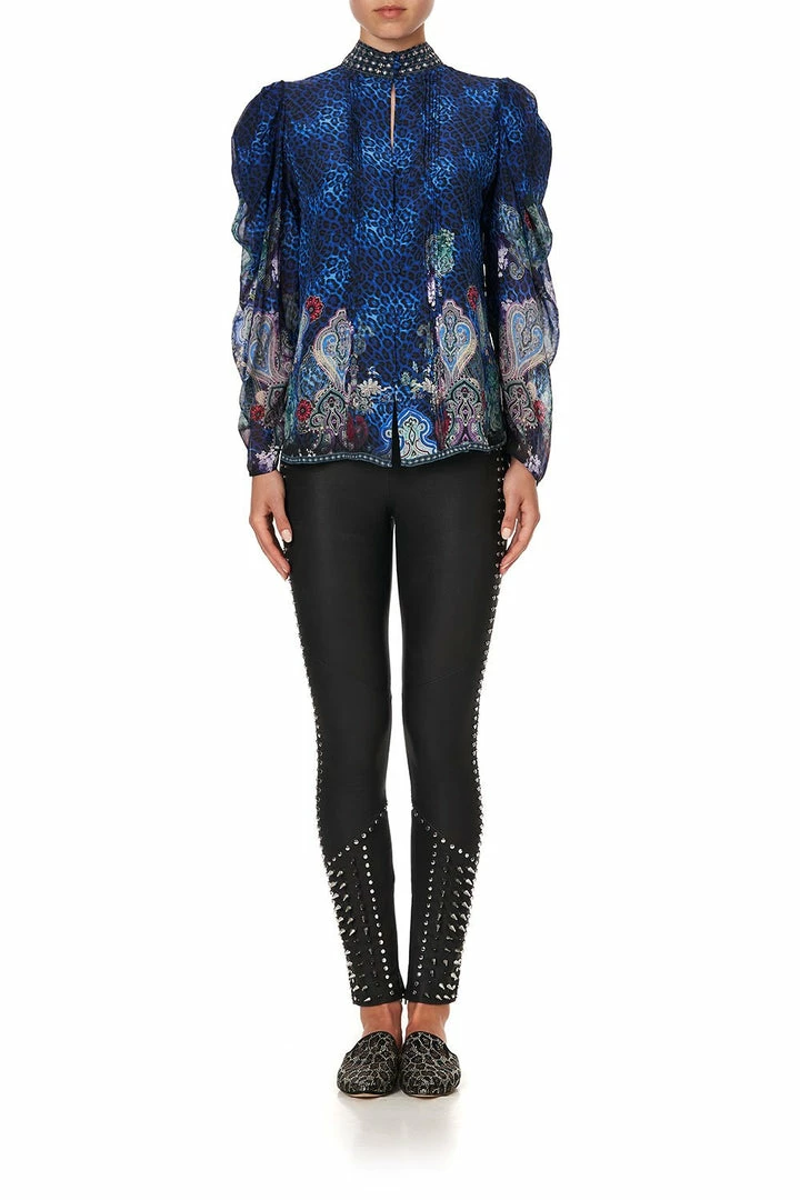 Camilla EBoutique (US) PINTUCK BLOUSE WITH DRAPED SLEEVE CAMDEN MOON