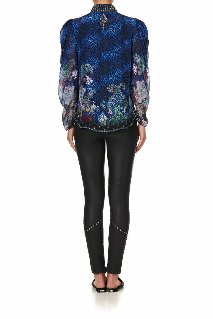 Camilla EBoutique (US) PINTUCK BLOUSE WITH DRAPED SLEEVE CAMDEN MOON