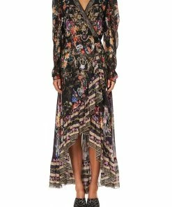 Camilla EBoutique (US) BLOUSON WRAP SLEEVE DRESS BLUSHING MANOR Up To 30% Off