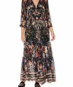 Camilla EBoutique (US) LONG GATHERED PANEL DRESS BLUSHING MANOR