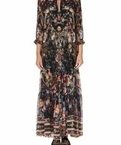 Camilla EBoutique (US) LONG GATHERED PANEL DRESS BLUSHING MANOR