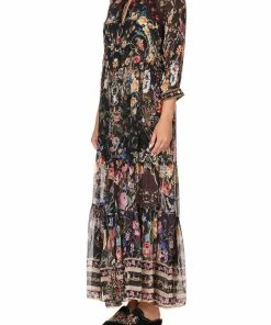 Camilla EBoutique (US) LONG GATHERED PANEL DRESS BLUSHING MANOR