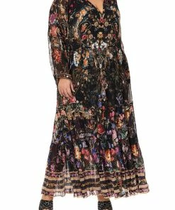 Camilla EBoutique (US) LONG GATHERED PANEL DRESS BLUSHING MANOR