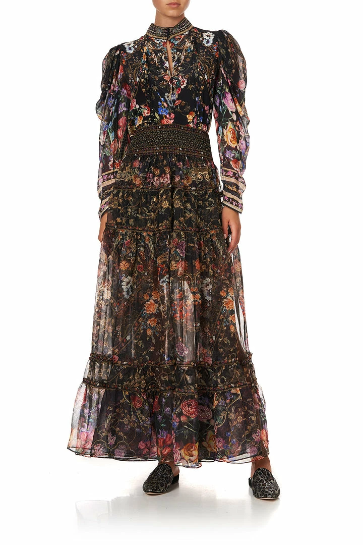 Camilla EBoutique (US) PINTUCK BLOUSE WITH DRAPED SLEEVE BLUSHING MANOR