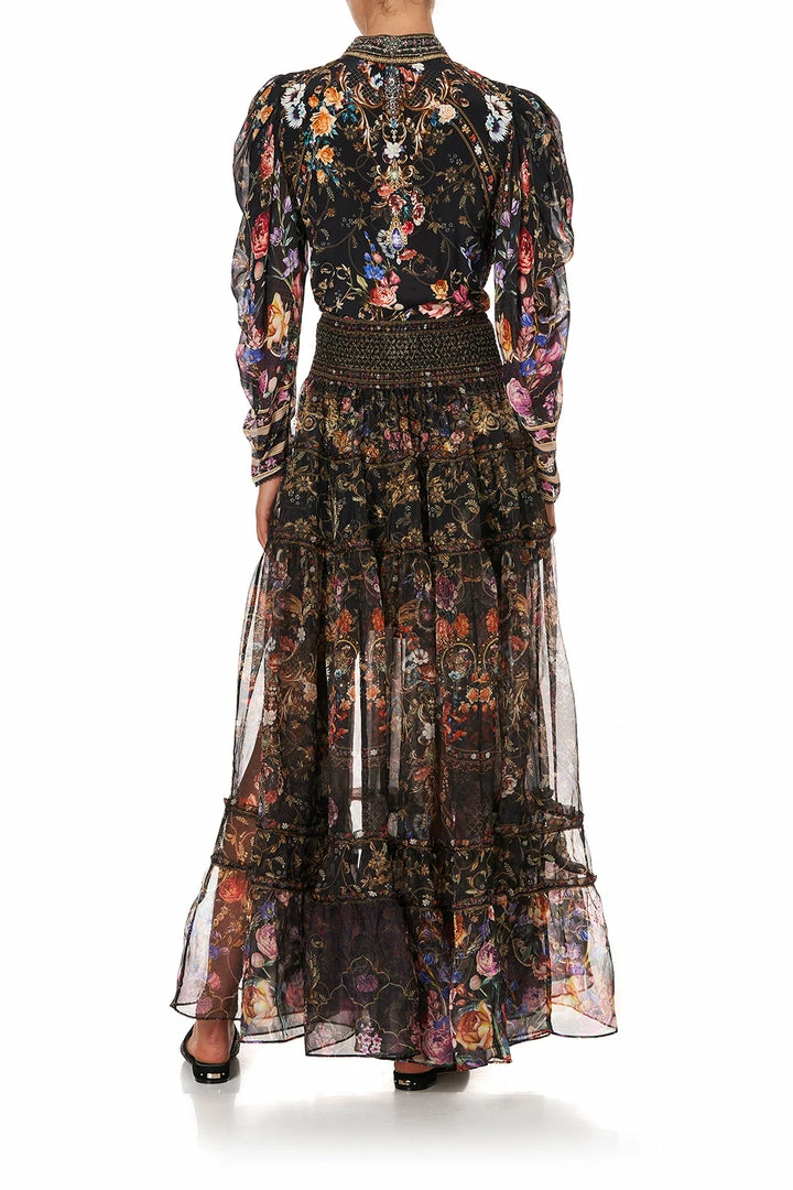 Camilla EBoutique (US) PINTUCK BLOUSE WITH DRAPED SLEEVE BLUSHING MANOR