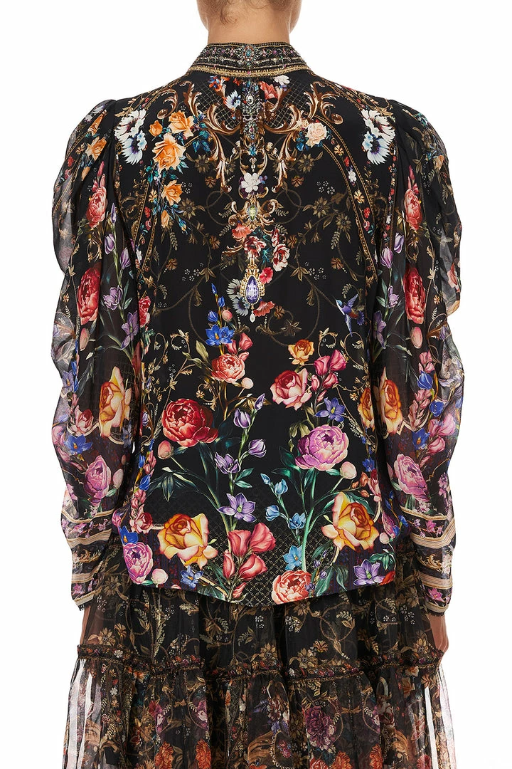 Camilla EBoutique (US) PINTUCK BLOUSE WITH DRAPED SLEEVE BLUSHING MANOR