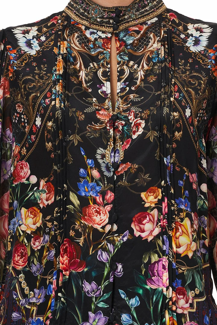 Camilla EBoutique (US) PINTUCK BLOUSE WITH DRAPED SLEEVE BLUSHING MANOR