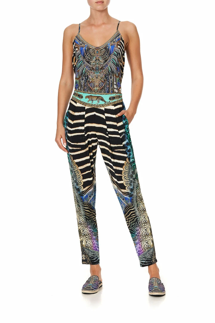 Camilla EBoutique (US) HAREM PANTS WITH FRONT PLEATS ANIMAL ARMY