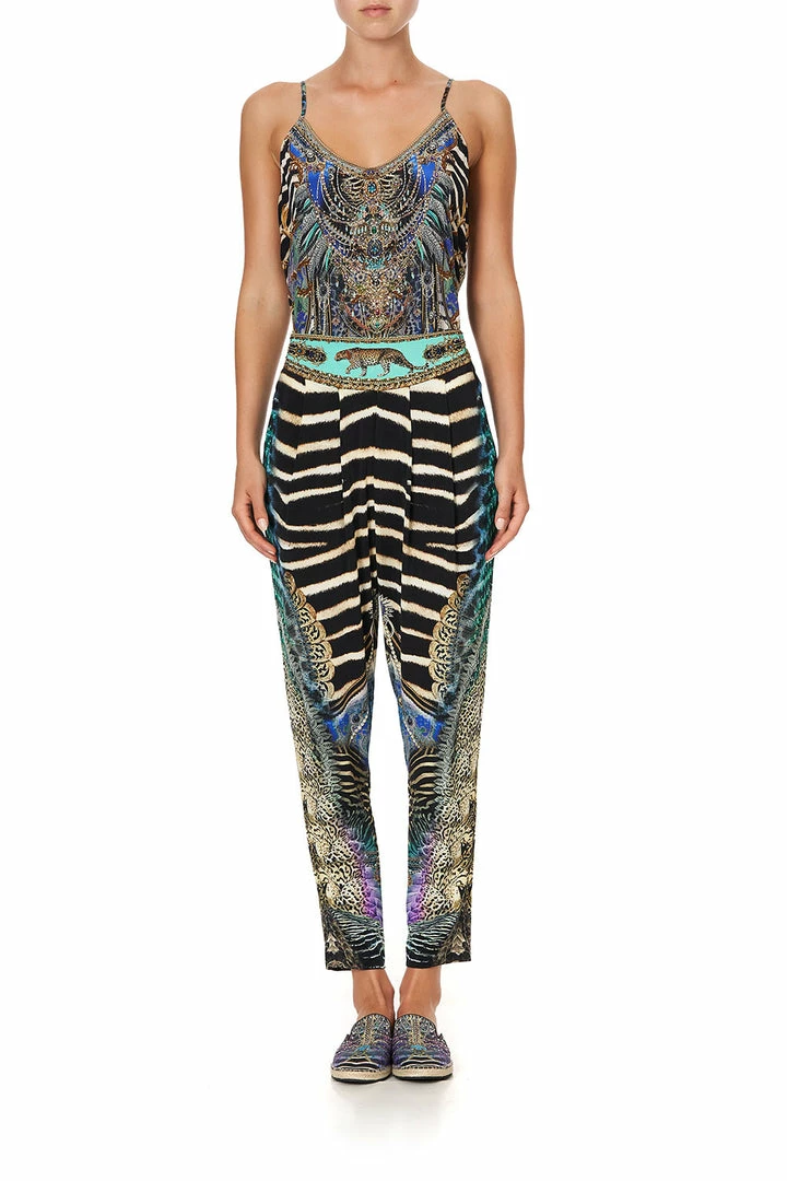 Camilla EBoutique (US) HAREM PANTS WITH FRONT PLEATS ANIMAL ARMY