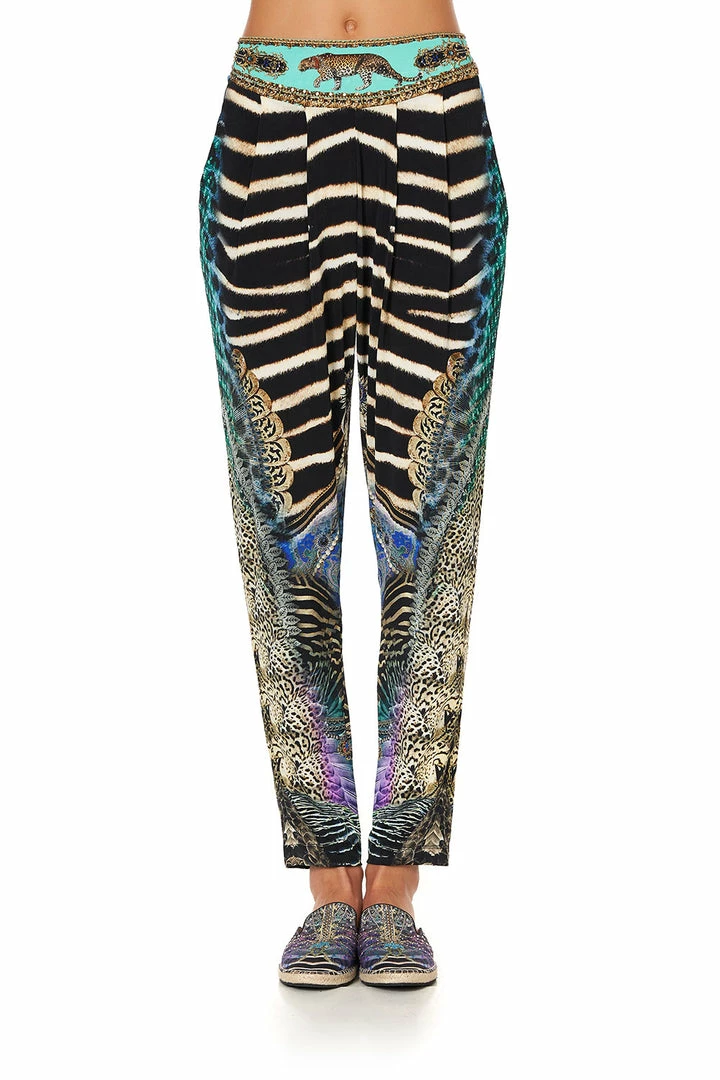 Camilla EBoutique (US) HAREM PANTS WITH FRONT PLEATS ANIMAL ARMY