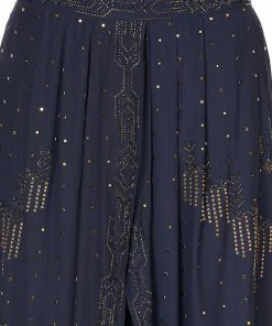 Camilla EBoutique (US) Sale Clothing GATHERED WRAP FRONT TROUSER LUXE NAVY