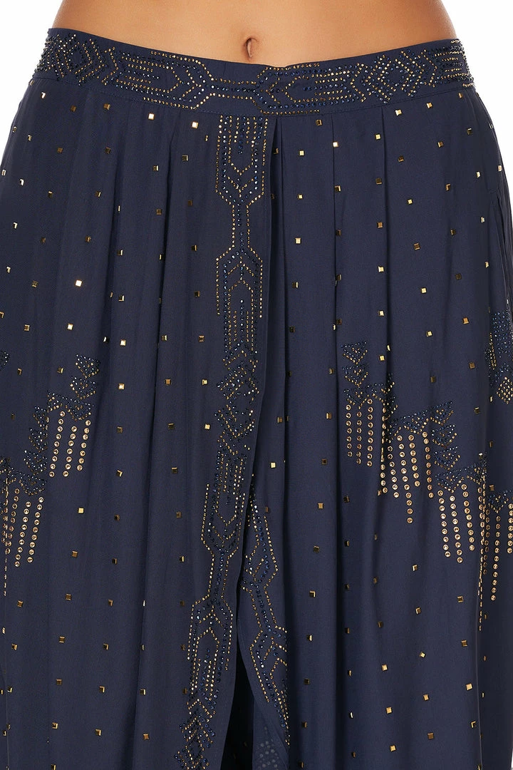 Camilla EBoutique (US) Sale Clothing GATHERED WRAP FRONT TROUSER LUXE NAVY