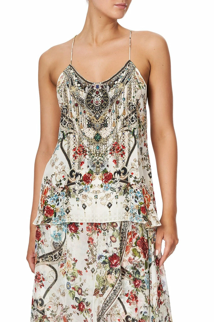 Camilla EBoutique (US) T BACK SHOESTRING TOP SHAKESPEARES GARDEN Up To 30% Off