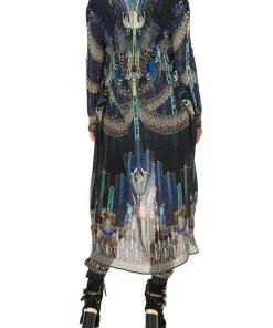 Camilla EBoutique (US) Up To 50% Off LONG CASUAL JACKET WITH POCKETS DRIPPING IN DECO