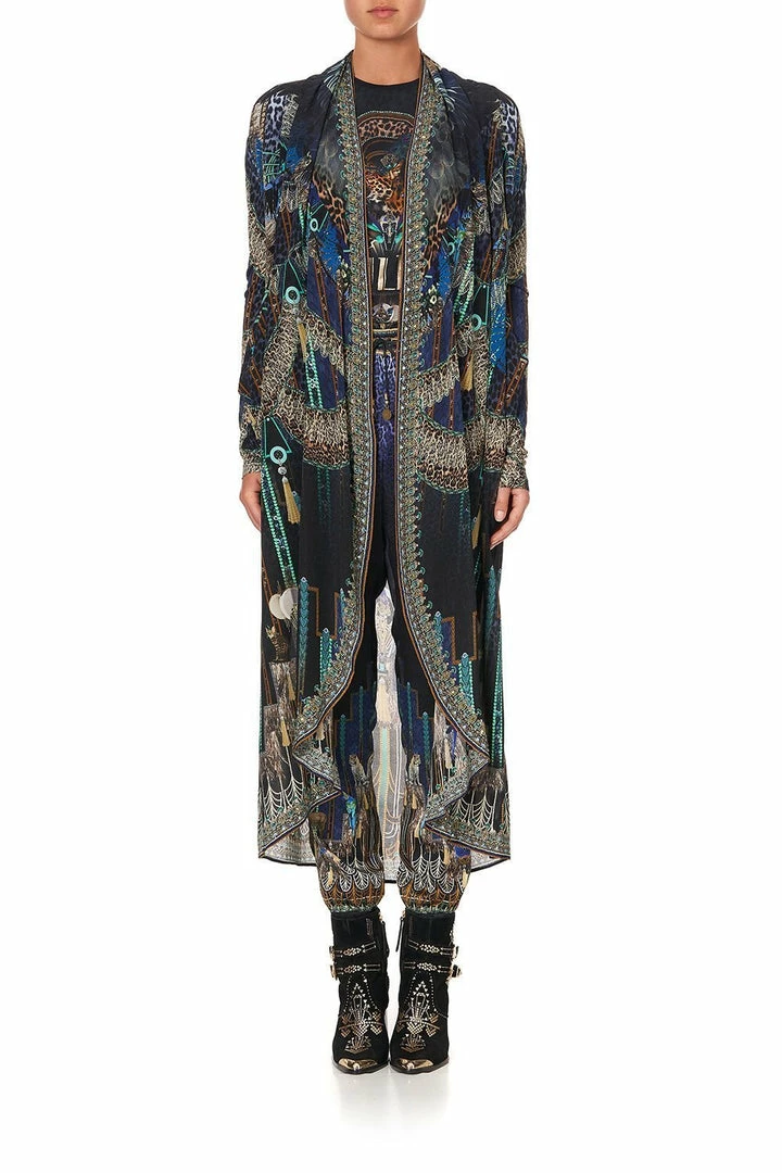 Camilla EBoutique (US) Up To 50% Off LONG CASUAL JACKET WITH POCKETS DRIPPING IN DECO